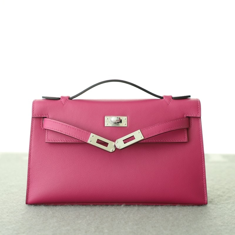  L3 rose pourple swift kelly pochette with phw