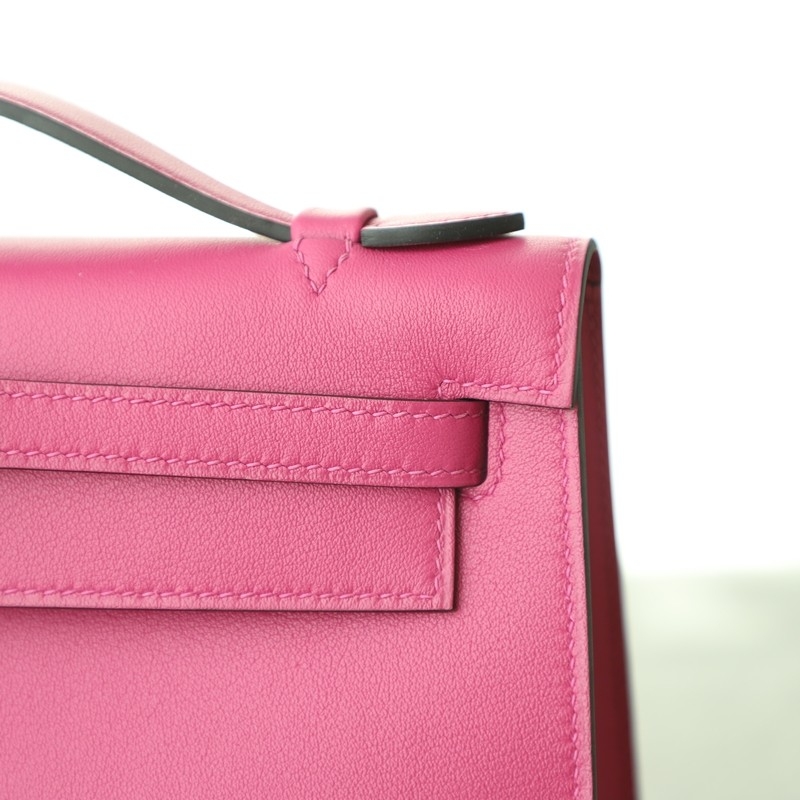  L3 rose pourple swift kelly pochette with phw