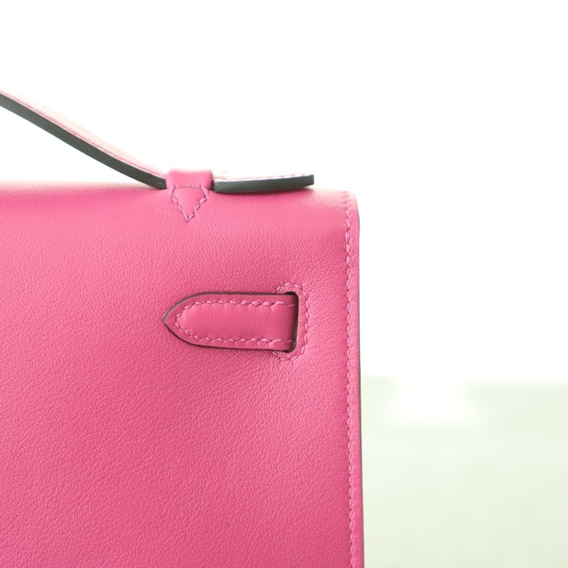  L3 rose pourple swift kelly pochette with phw