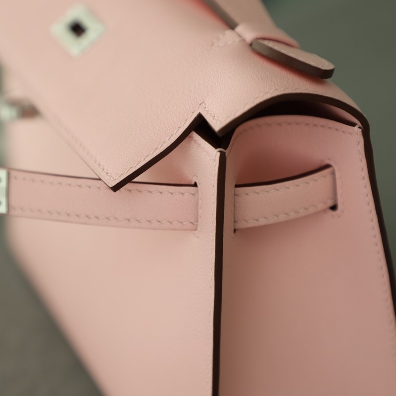 3Q Rose Sakura swift kelly pochette with phw