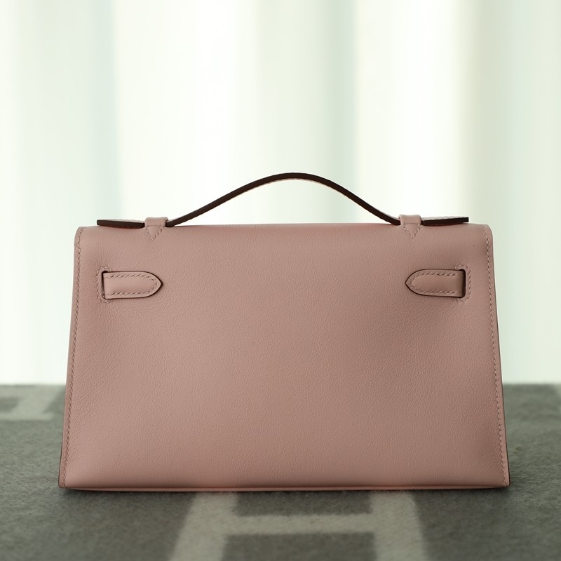3Q Rose Sakura swift kelly pochette with phw