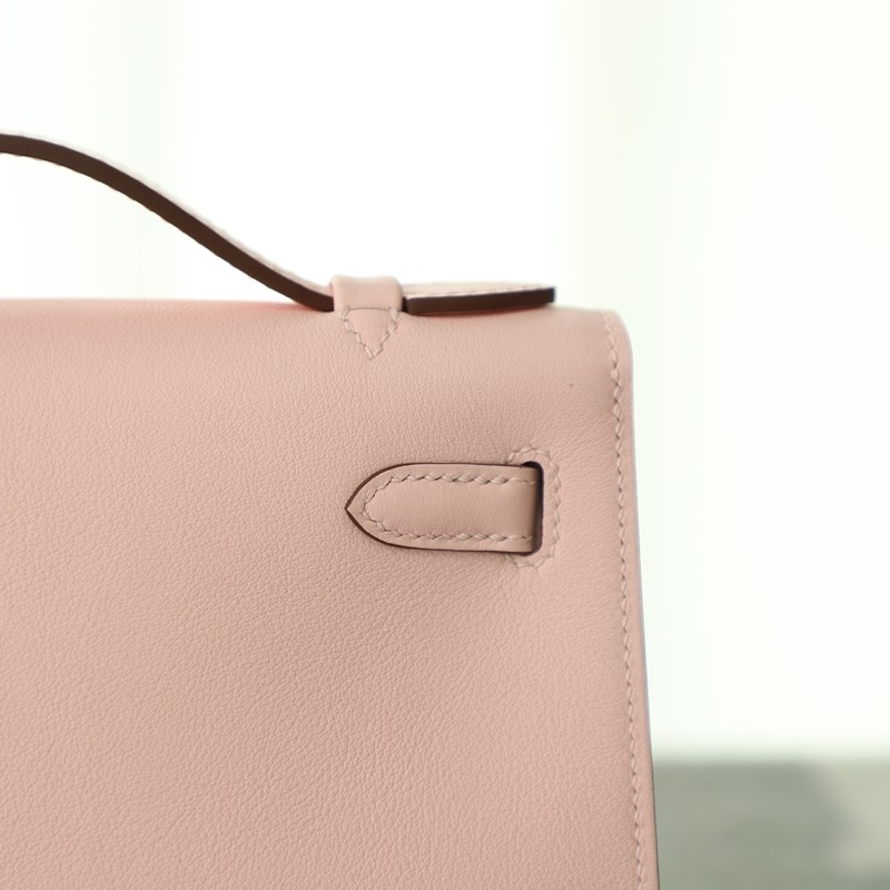 3Q Rose Sakura swift kelly pochette with phw
