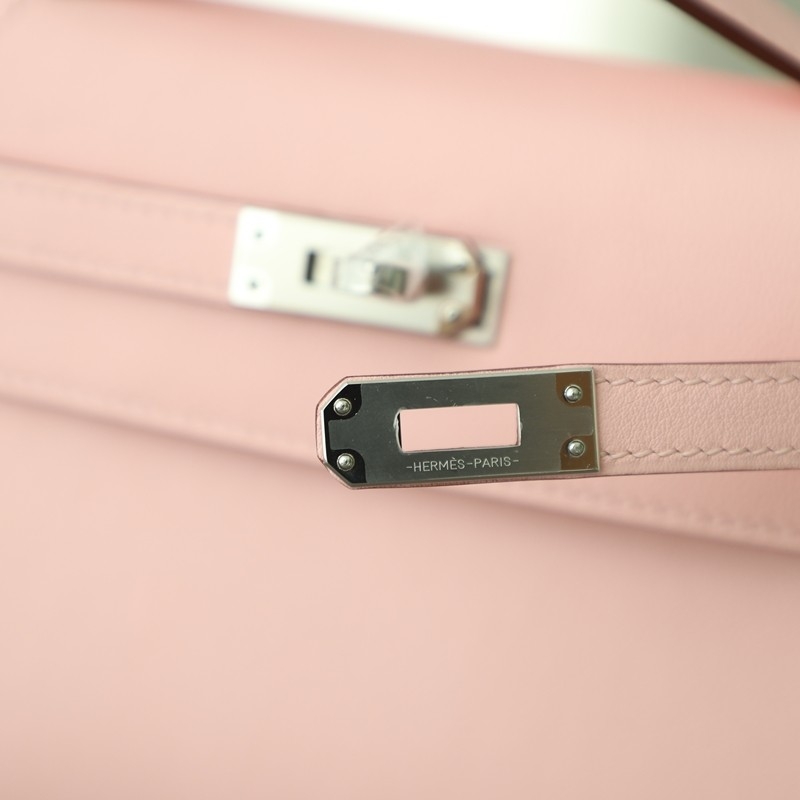 3Q Rose Sakura swift kelly pochette with phw