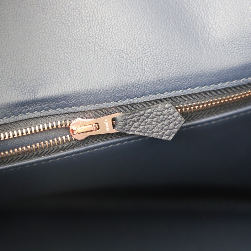 2Z blue nuit Togo birkin 30 with Rose GHW