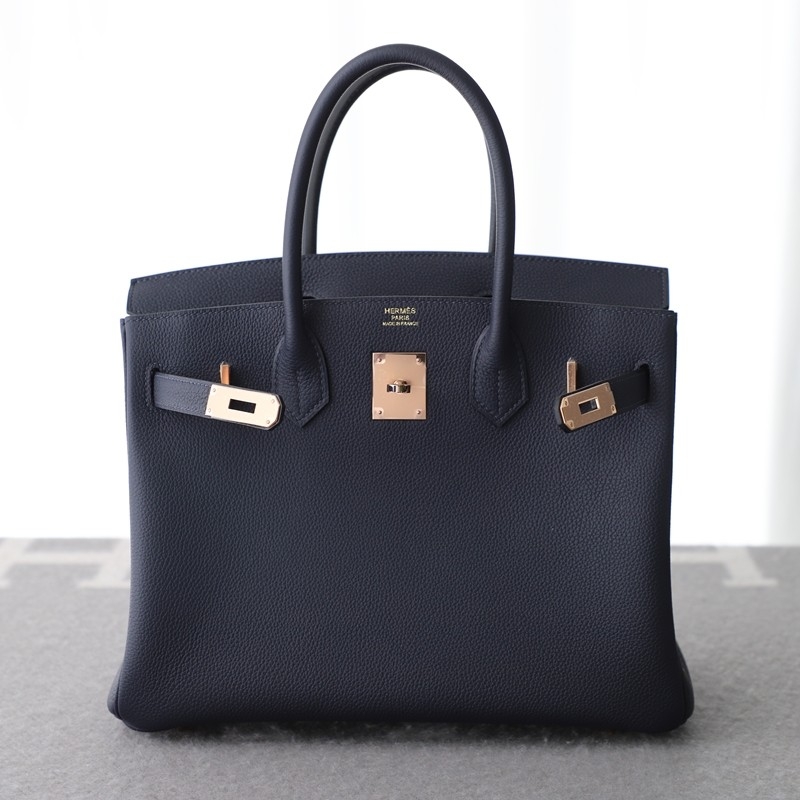 2Z blue nuit Togo birkin 30 with Rose GHW