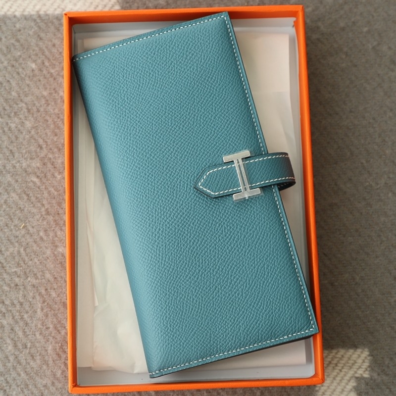 75 BIeu Jean Epsom Bearn Wallet PHW