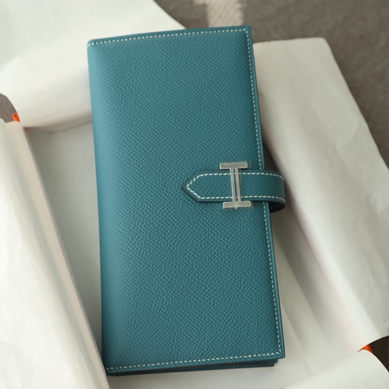 75 BIeu Jean Epsom Bearn Wallet PHW