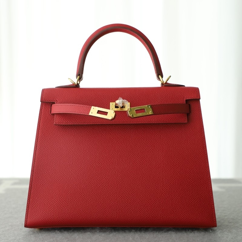 Q5 rouge casaque Epsom kelly 25 sellier with ghw