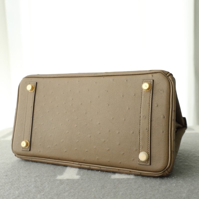 CK18 etoupe ostrich birkin 30 with GHW