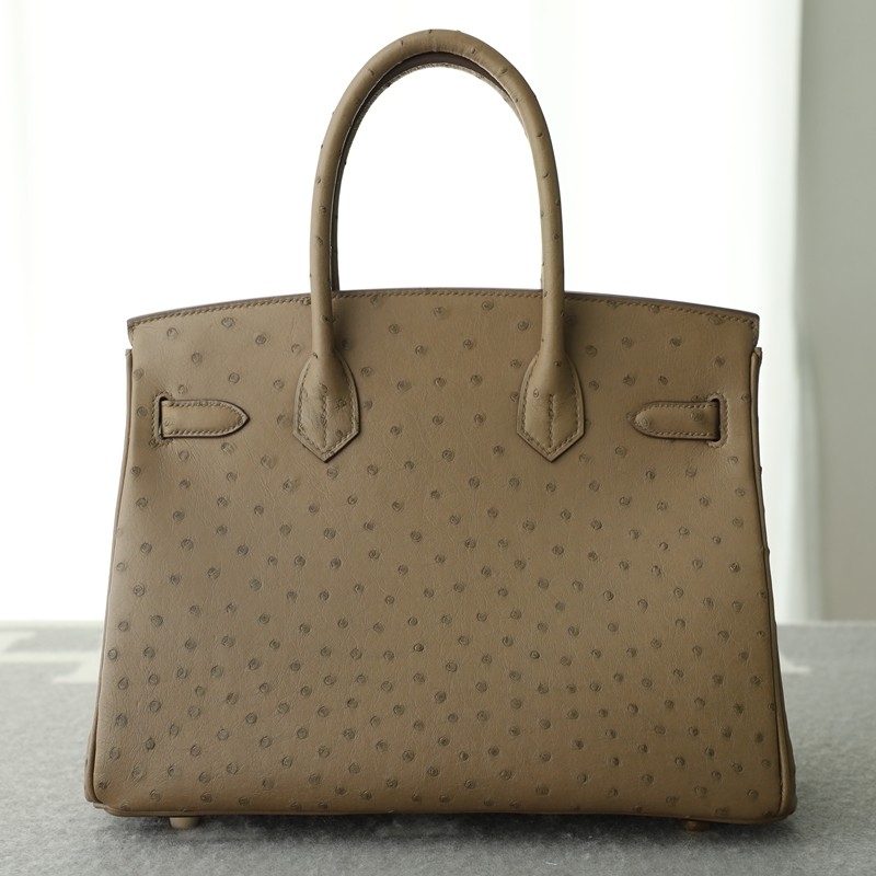 CK18 etoupe ostrich birkin 30 with GHW