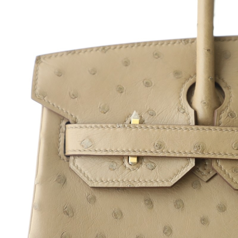 CK18 etoupe ostrich birkin 30 with GHW