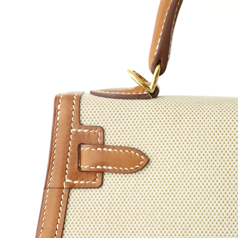 c37 gold barenia &Canvas Kelly 25cm with ghw