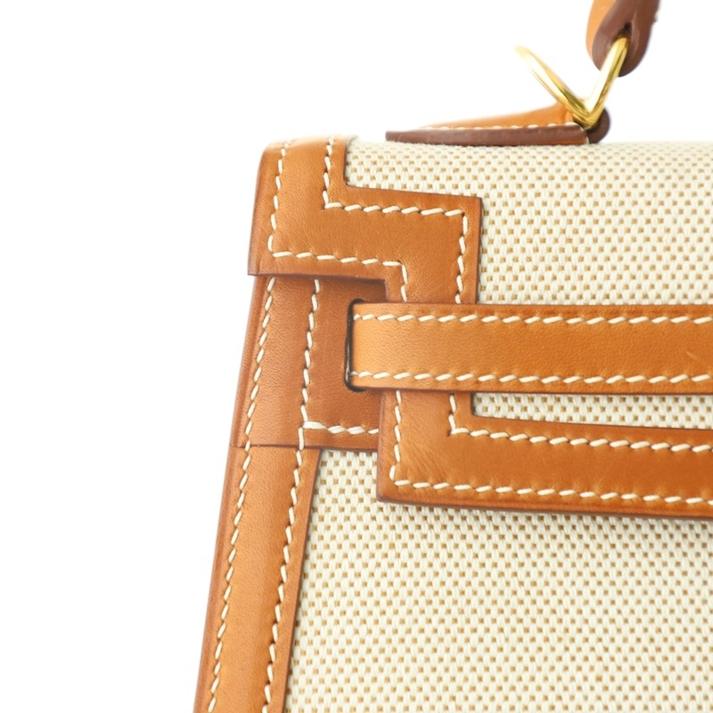 c37 gold barenia &Canvas Kelly 25cm with ghw