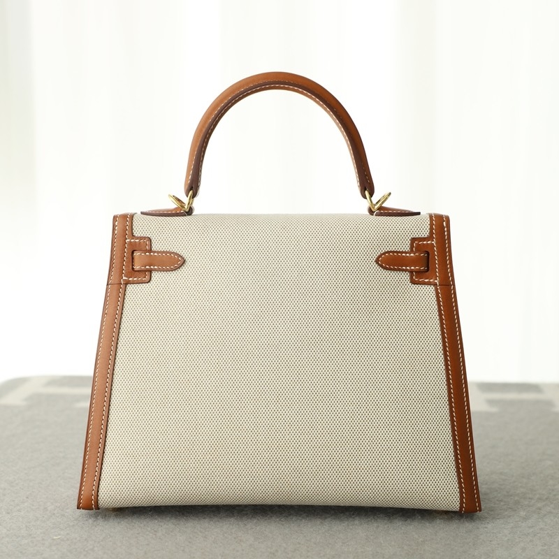 c37 gold barenia &Canvas Kelly 25cm with ghw