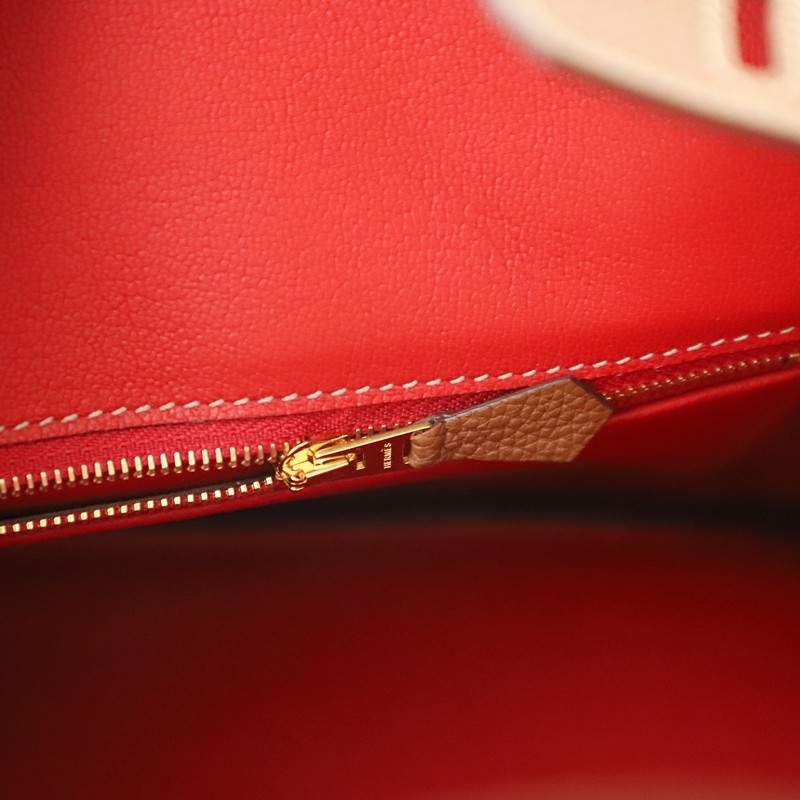 C37 GOLD & Q5 rouge casaque togo birkin 25 with ghw