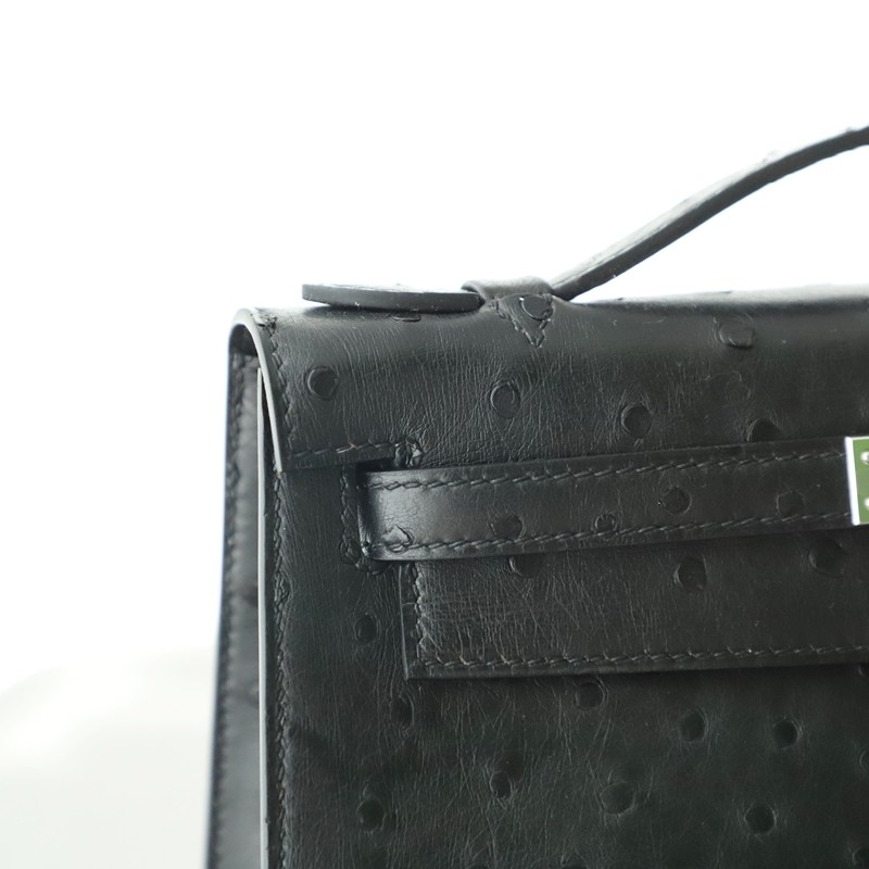 CK89 Nior ostrich kelly pochette with phw