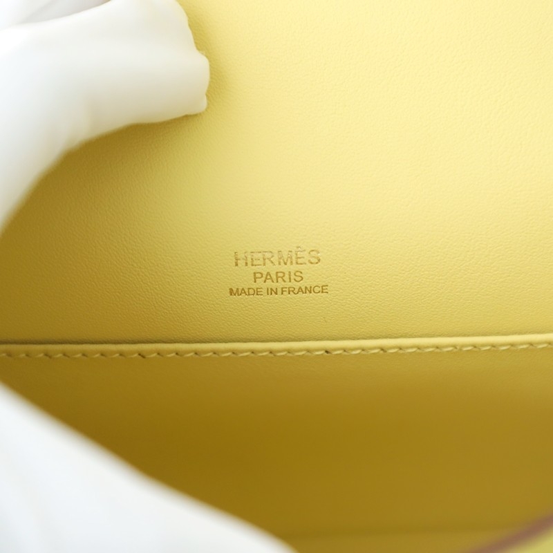 1z Jaune Pussin Swift Kelly Pochette With GHW