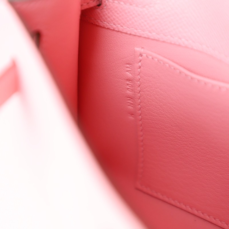 1Q Rose Confetti Epsom Kelly Pochette With Phw