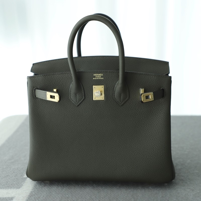 C6 Vert de Gris togo birkin 25 with GHW