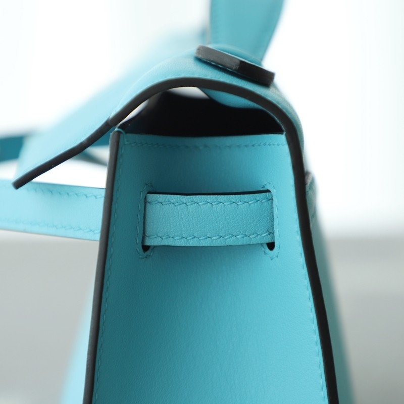 P3 bleu de nord swift kelly pochette with phw