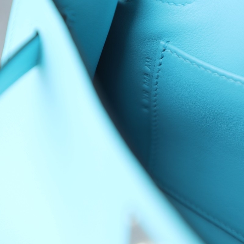 P3 bleu de nord swift kelly pochette with phw