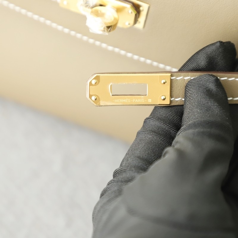 ck18 etoupe swift kelly pochette with ghw