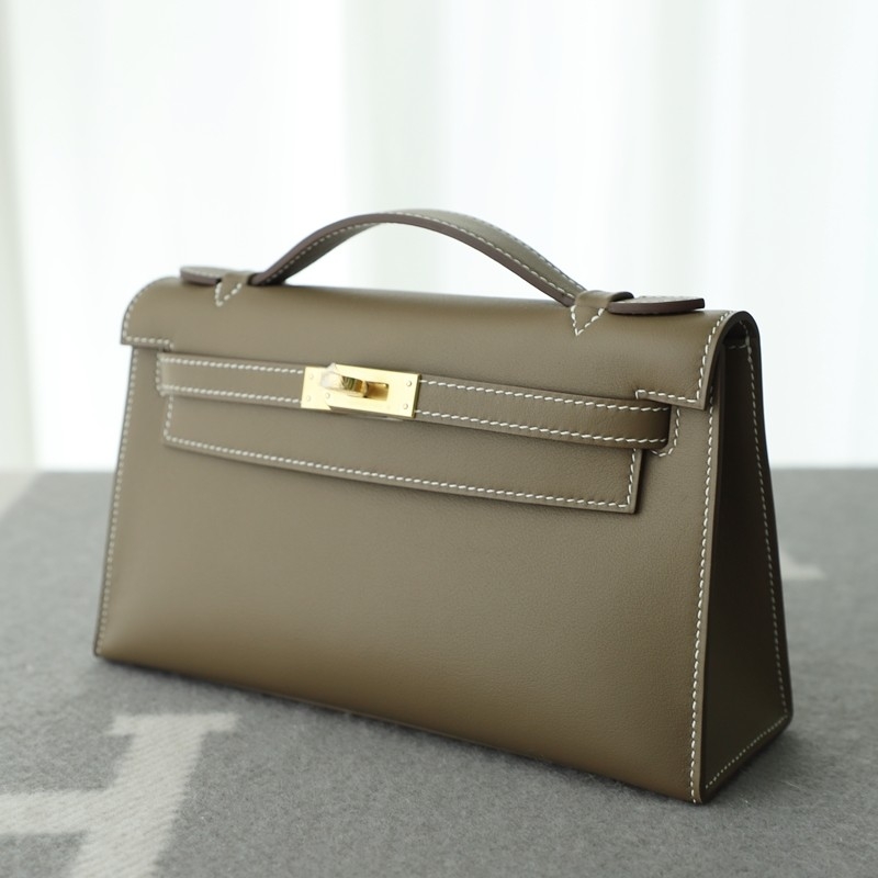 ck18 etoupe swift kelly pochette with ghw