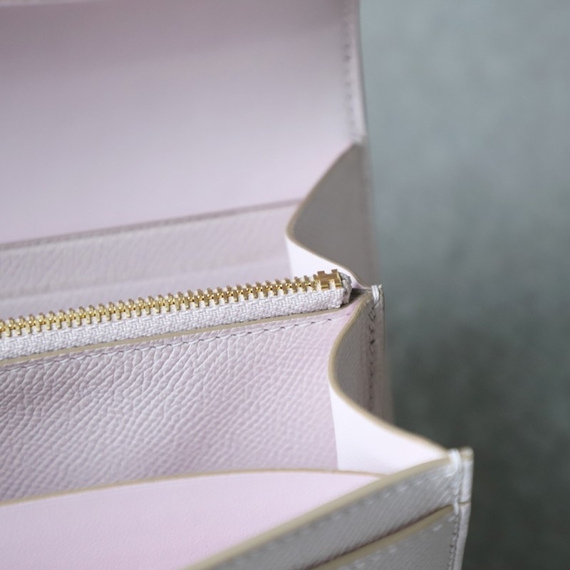 09 Mauve pale epsom constance wallet with ghw