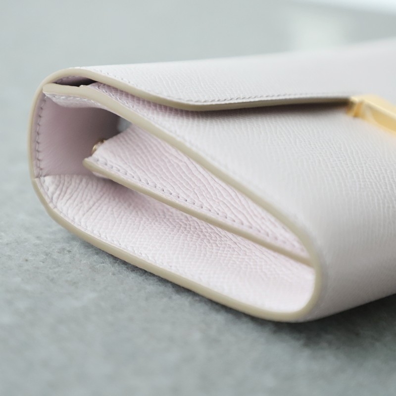 09 Mauve pale epsom constance wallet with ghw
