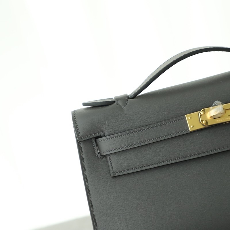 88 Graphite swift kelly pochette with ghw