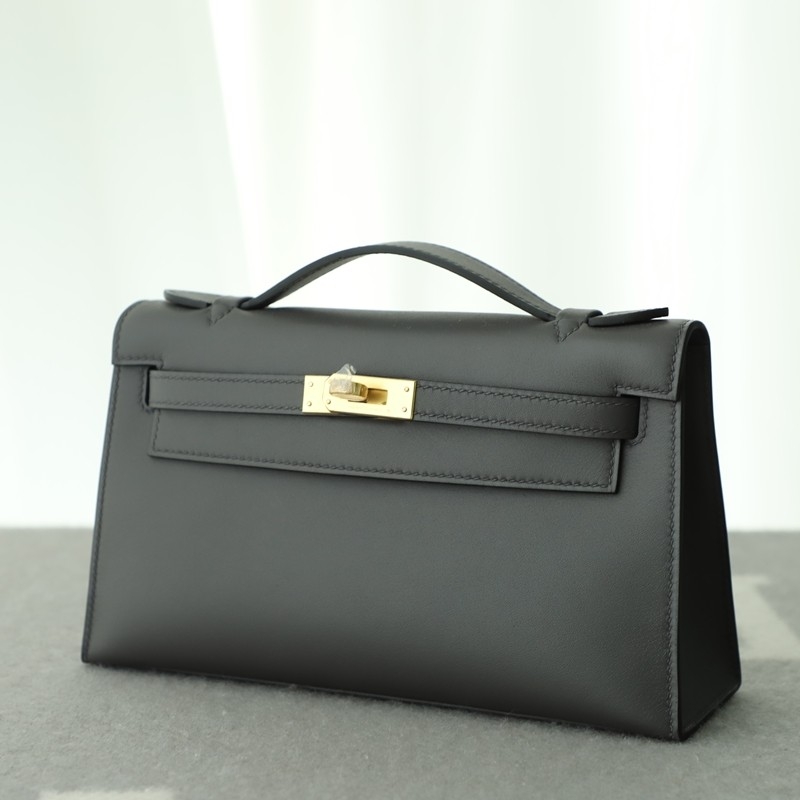 88 Graphite swift kelly pochette with ghw
