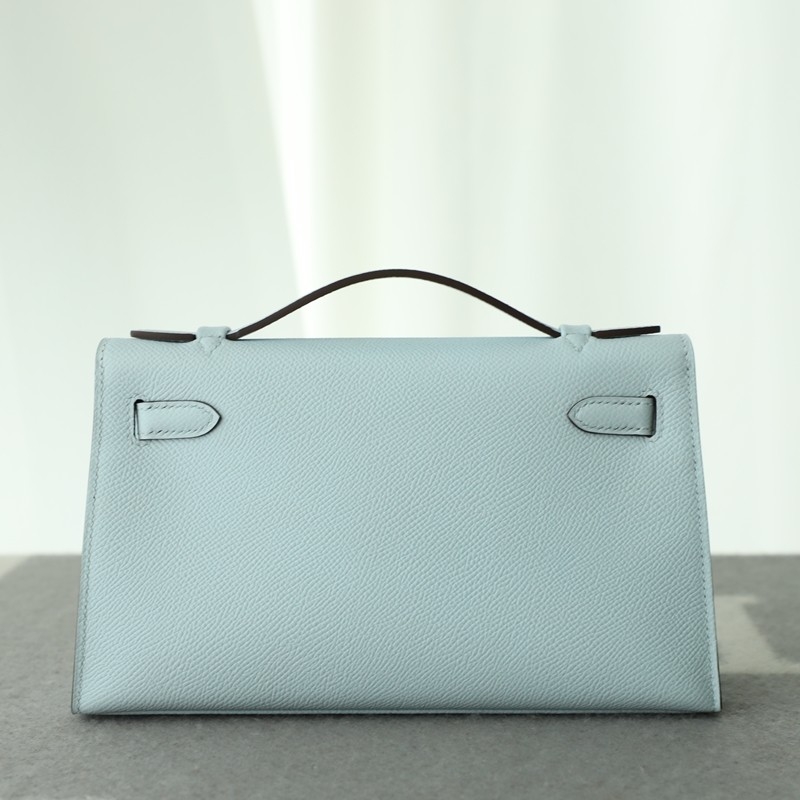 T0 Blue brume epsom and 7T BIue EIectric interior kelly pochette with phw