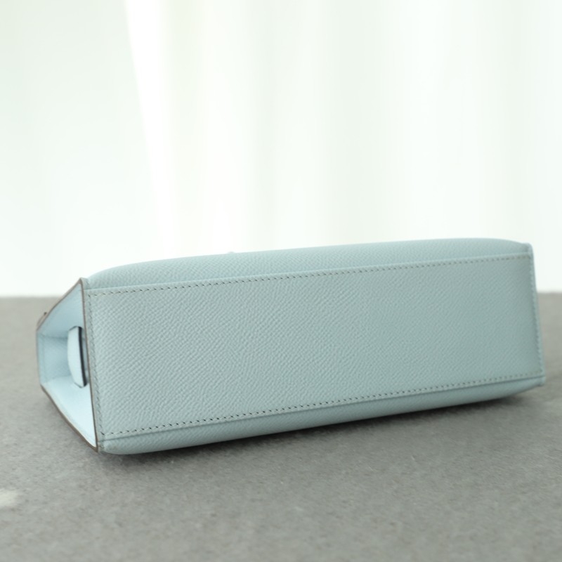 T0 Blue brume epsom and 7T BIue EIectric interior kelly pochette with phw