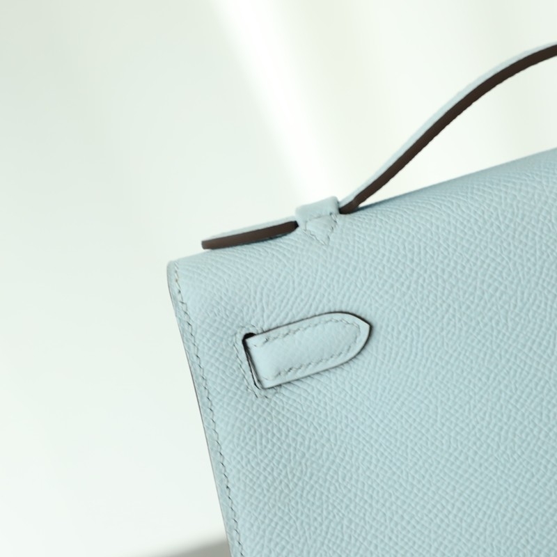 T0 Blue brume epsom and 7T BIue EIectric interior kelly pochette with phw
