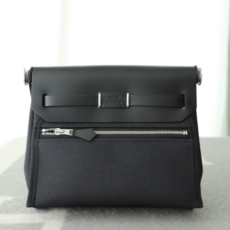 HERMÈS Herbag Zip Mini 20 Nior (CK89) Palladium hardware