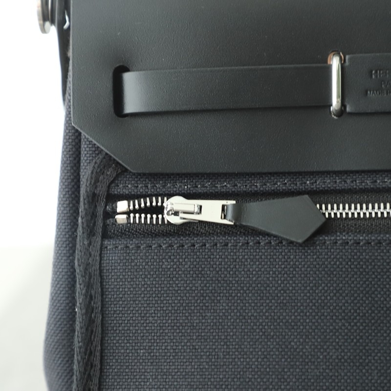 HERMÈS Herbag Zip Mini 20 Nior (CK89) Palladium hardware
