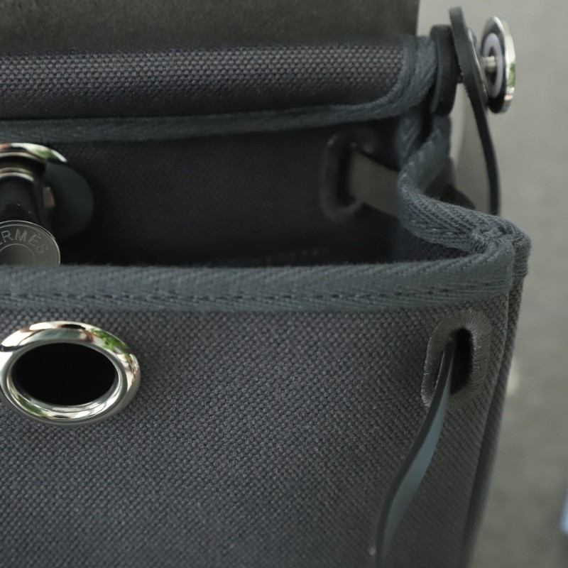 HERMÈS Herbag Zip Mini 20 Ardoise (85) Palladium hardware