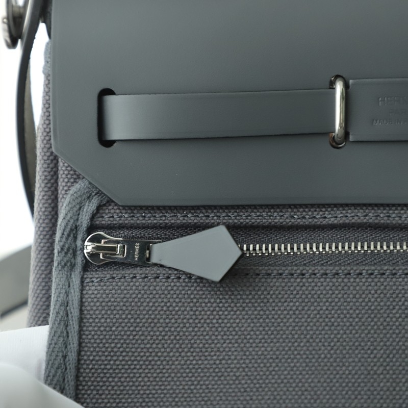 HERMÈS Herbag Zip Mini 20 Ardoise (85) Palladium hardware