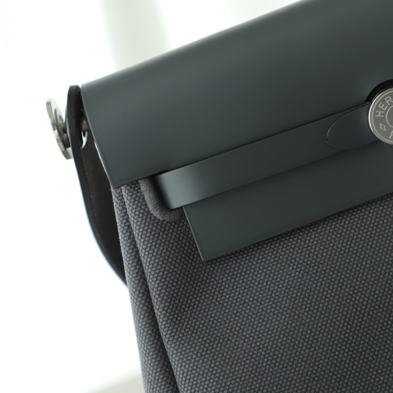 HERMÈS Herbag Zip Mini 20 Ardoise (85) Palladium hardware