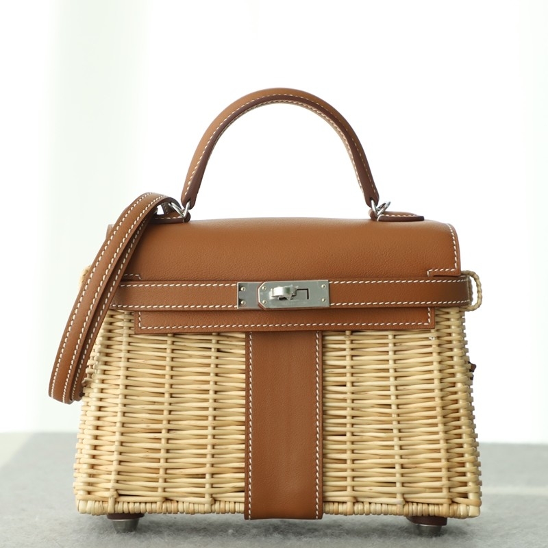 Hermès Mini Picnic Kelly 20 Gold Swift Palladium Hardware