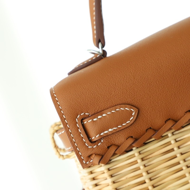 Hermès Mini Picnic Kelly 20 Gold Swift Palladium Hardware