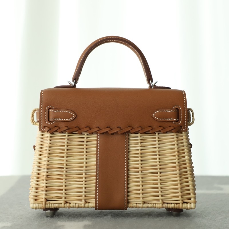 Hermès Mini Picnic Kelly 20 Gold Swift Palladium Hardware