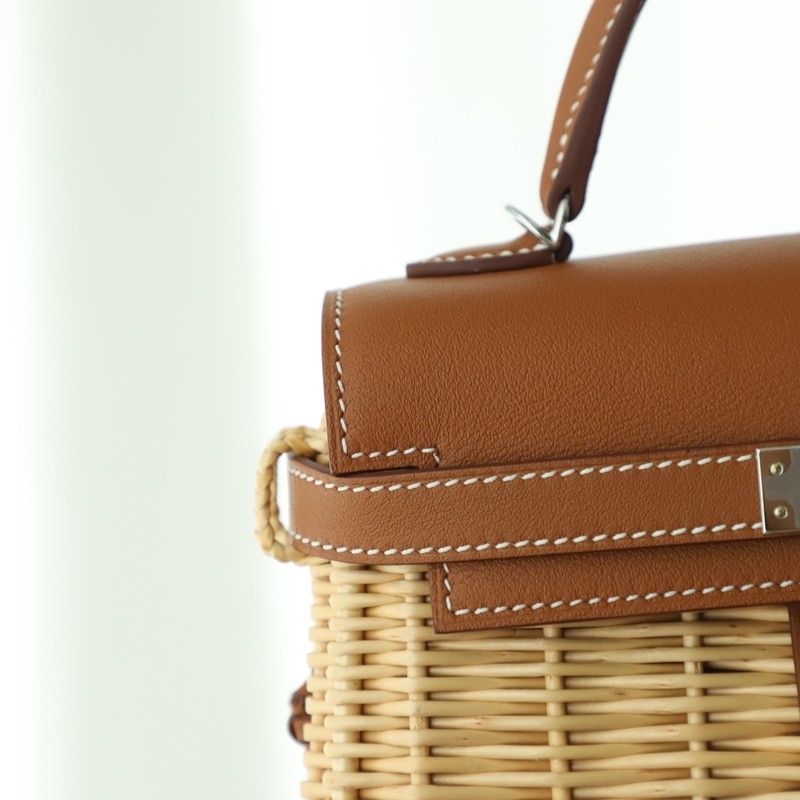 Hermès Mini Picnic Kelly 20 Gold Swift Palladium Hardware
