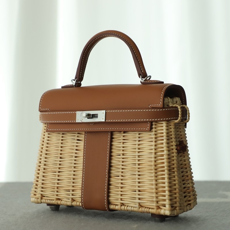 Hermès Mini Picnic Kelly 20 Gold Swift Palladium Hardware