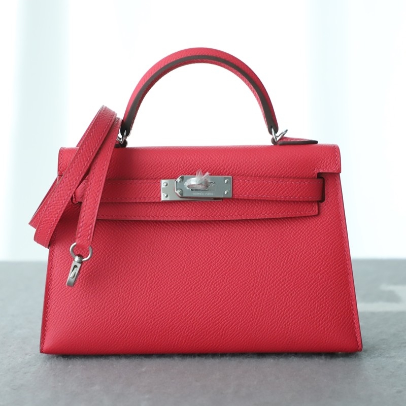 i6 rose extreme epsom & S3 Rouge Coeur interior Kelly mini II with PHW
