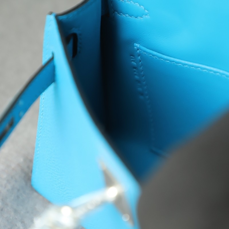 0F Blue Frida epsom kelly mini II with phw