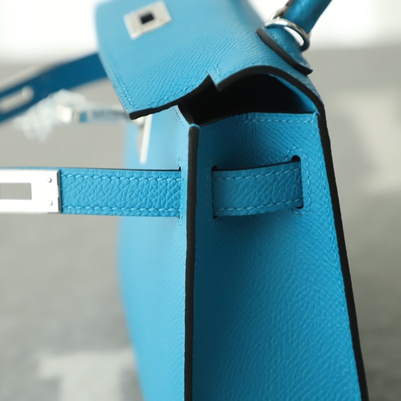 0F Blue Frida epsom kelly mini II with phw