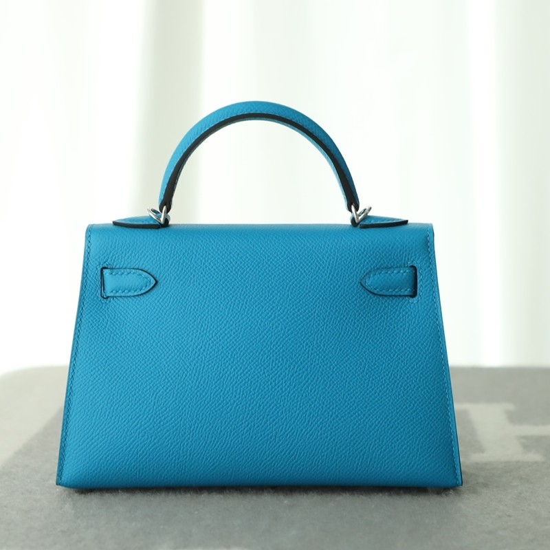 0F Blue Frida epsom kelly mini II with phw