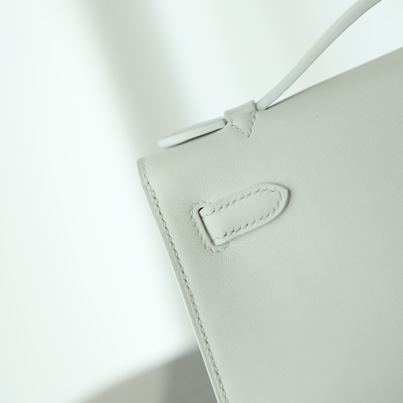 01 Blanc swift kelly pochette with Ghw