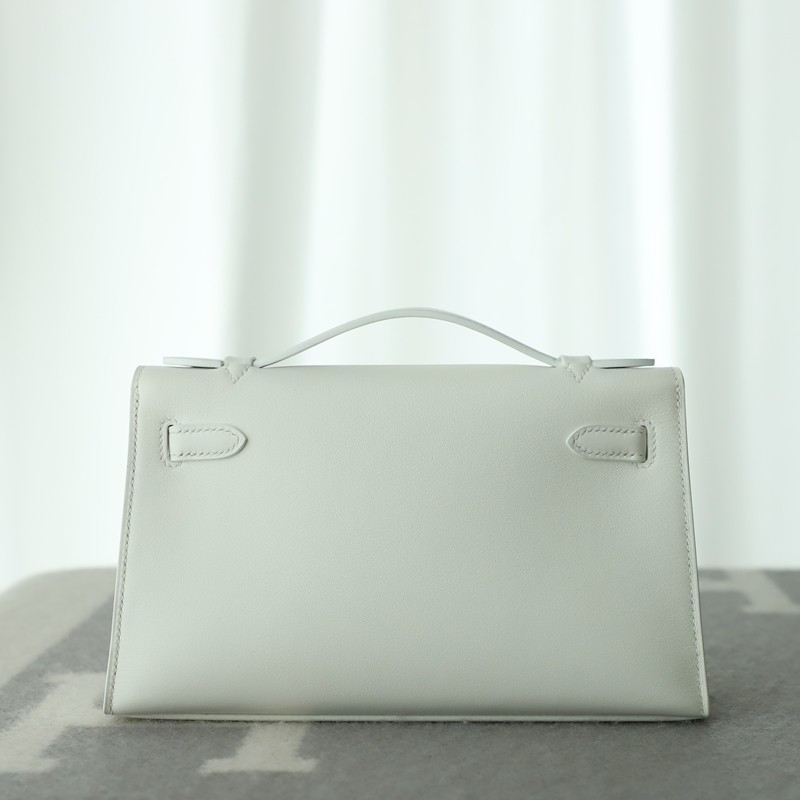 01 Blanc swift kelly pochette with Ghw